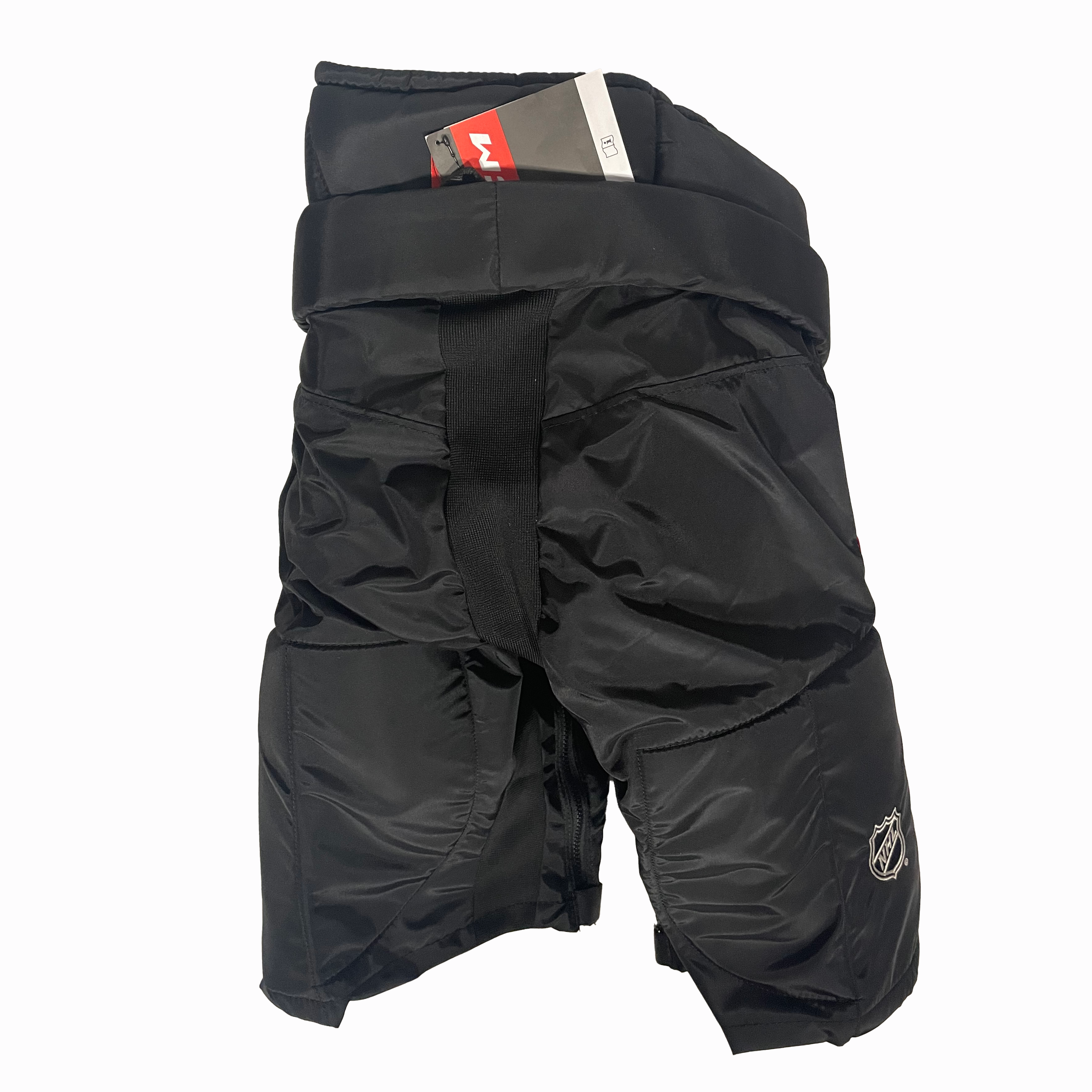 CCM HP70 - Pantalon de hockey NHL Pro Stock - Flames de Calgary (noir/rouge/jaune rétro inversé)